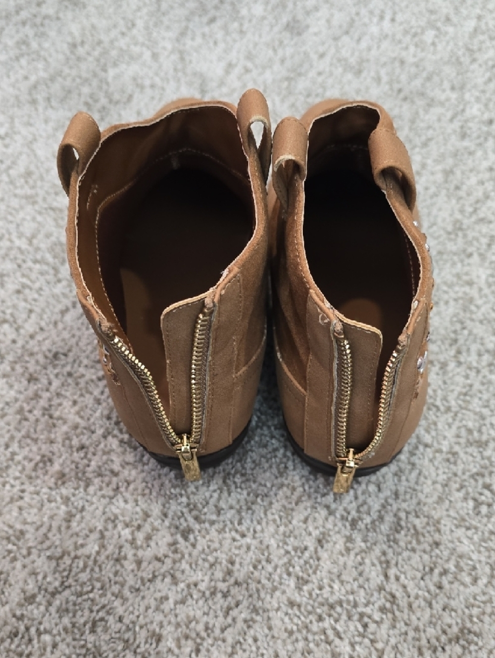 Nina Brown Ankle Boots For Girls Size 5 - Picture 3 of 9